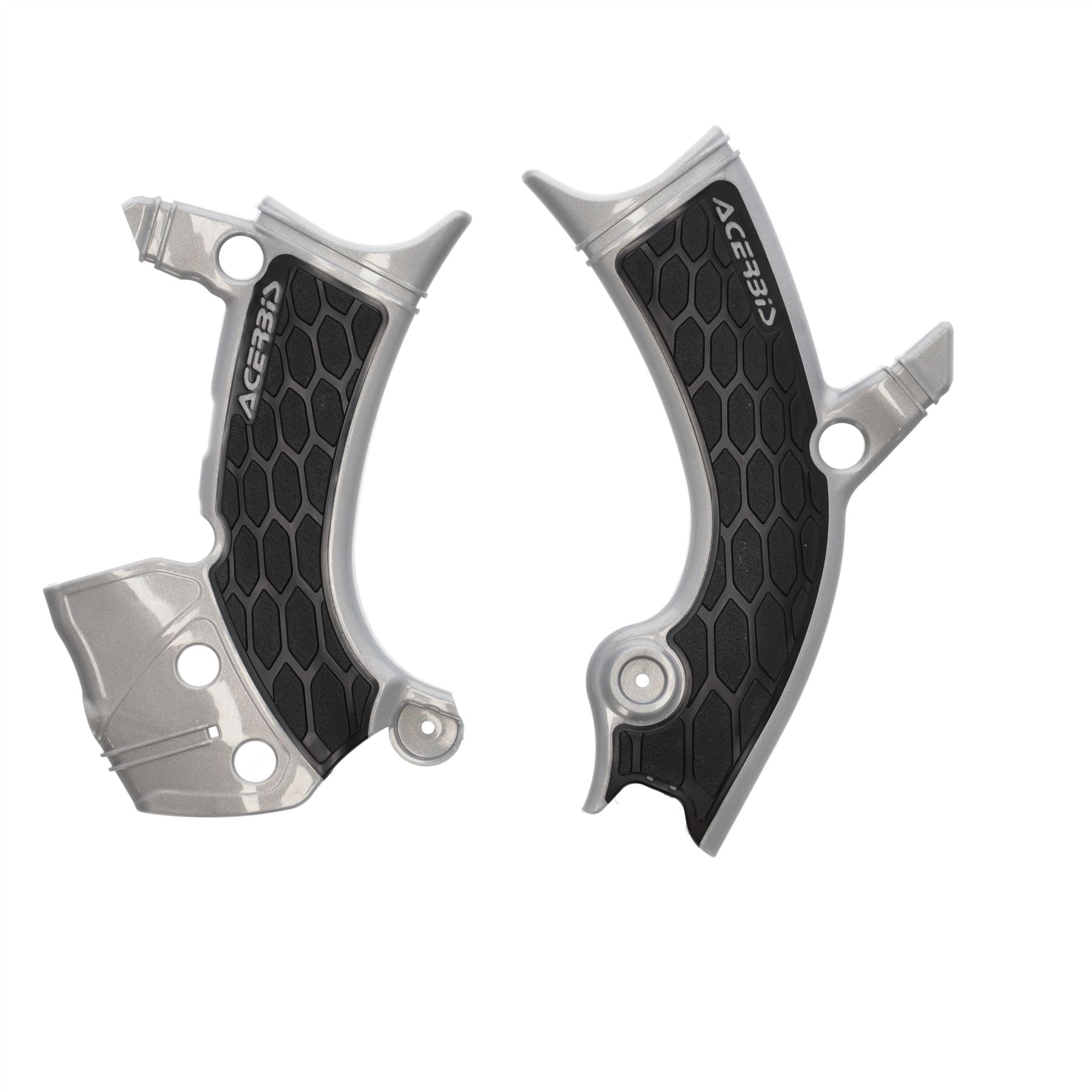 Acerbis X-Grip Frame Protector Guards Grey Black For Yamaha YZ 450 FX 2024-2025